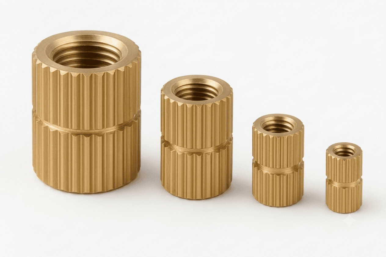 straight knurled component