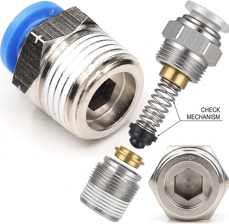threaded pneumatic connectors